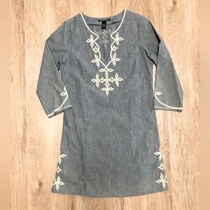 Lucky Brand Chambray Embroidered Tunic